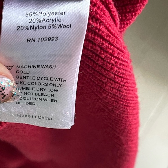 Jason Wu Red Quarter Zip Long Sleeve Dress - Picture 8 of 11